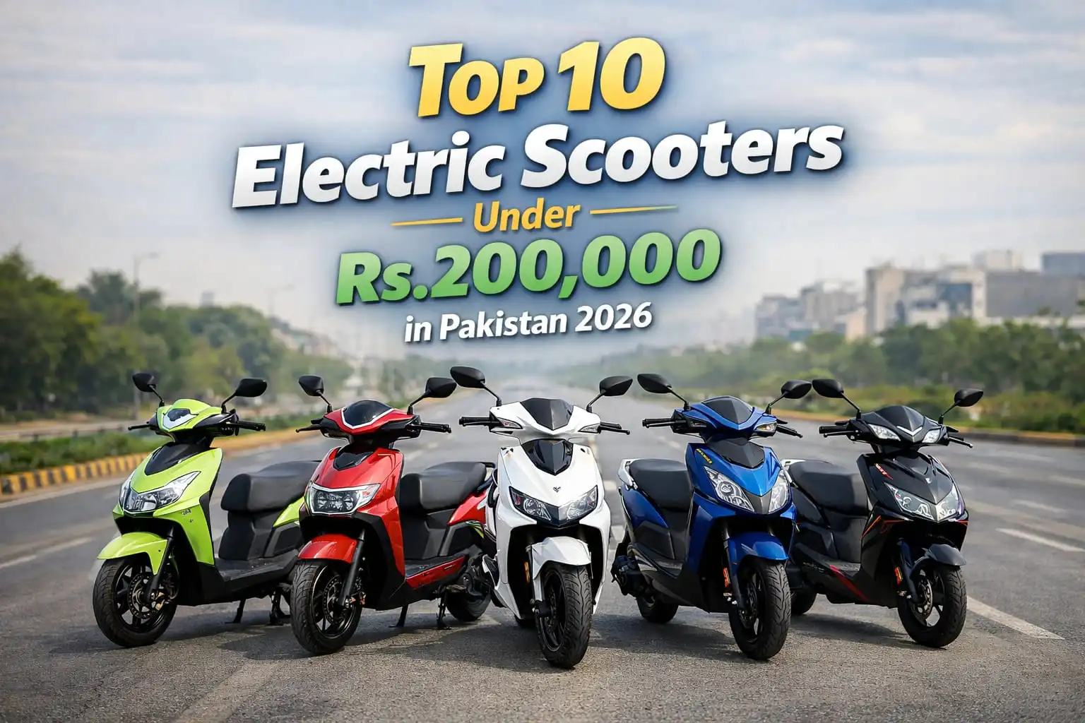 Top 10 Electric Scooters Under ₨200,000 in Pakistan 2026