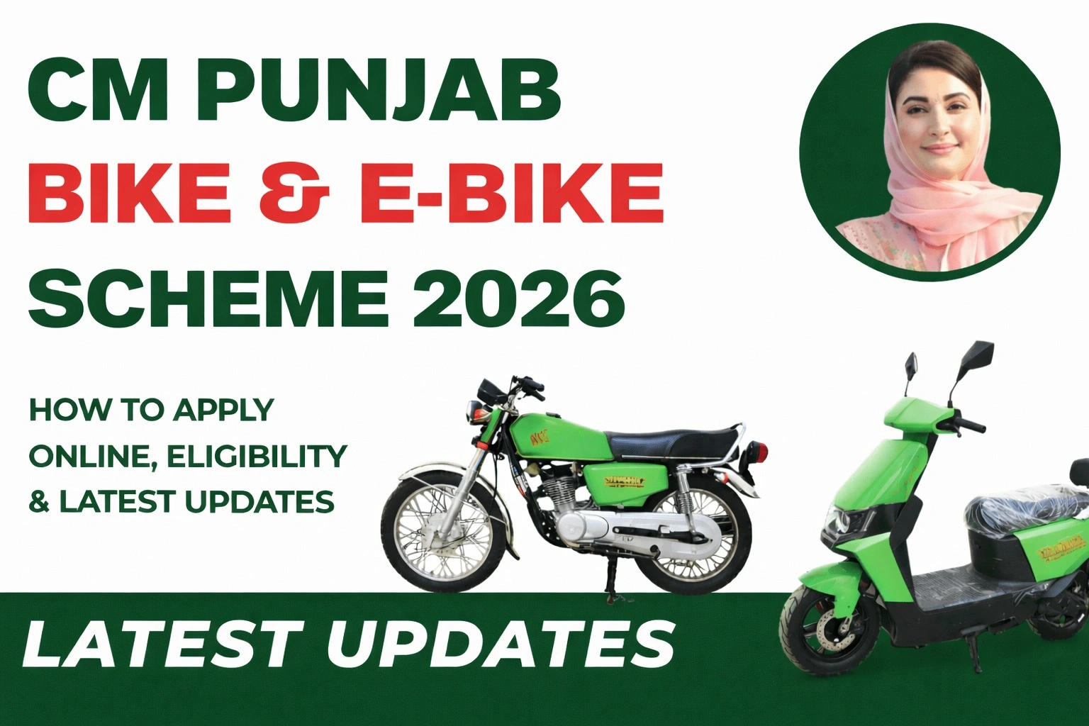 Electric Bike Scheme 2026 promotional banner showing e-bike and eligibility registration info users