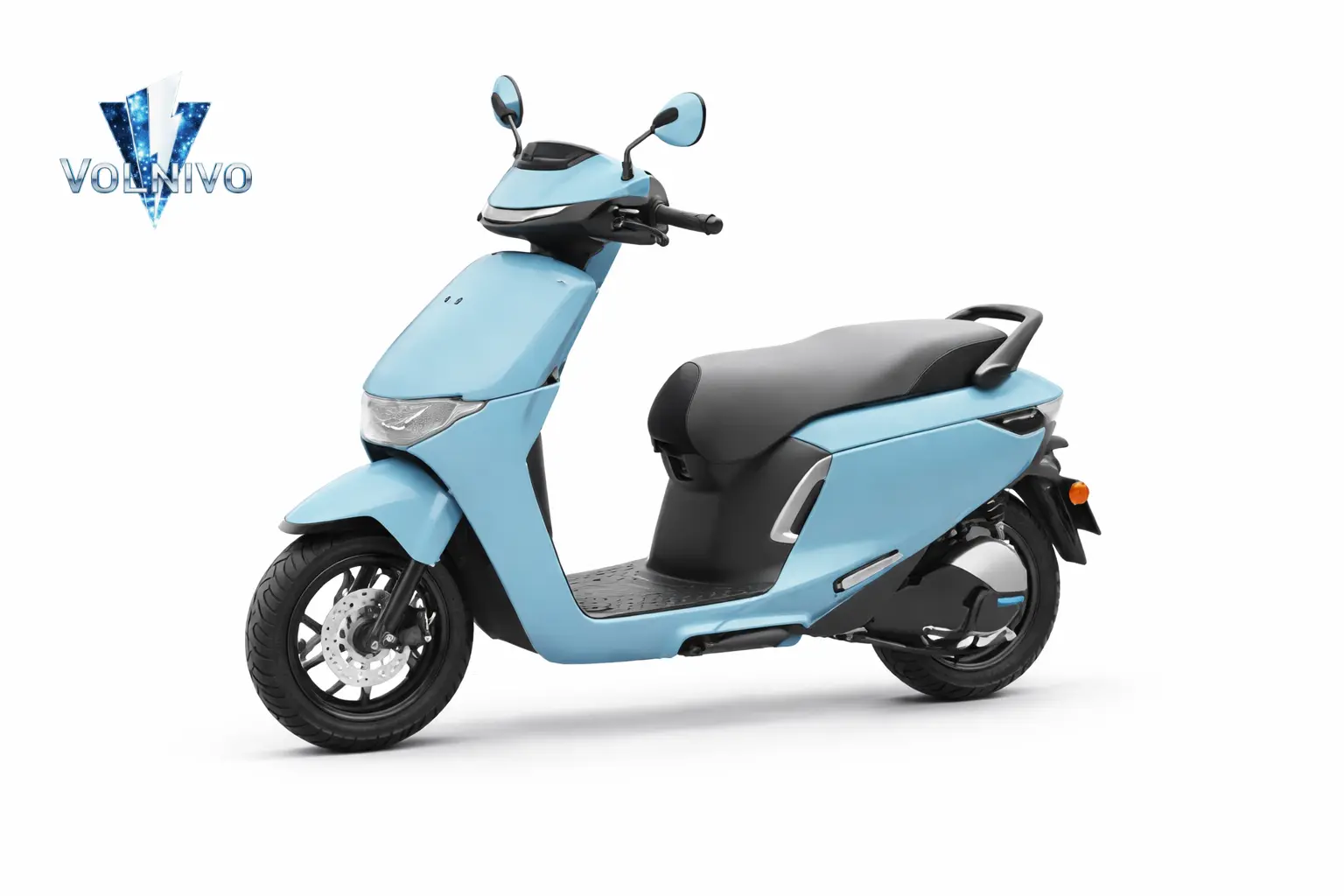 Modern light blue Volnivo electric scooter, perfect for eco-friendly Electric Scooters in Pakistan.